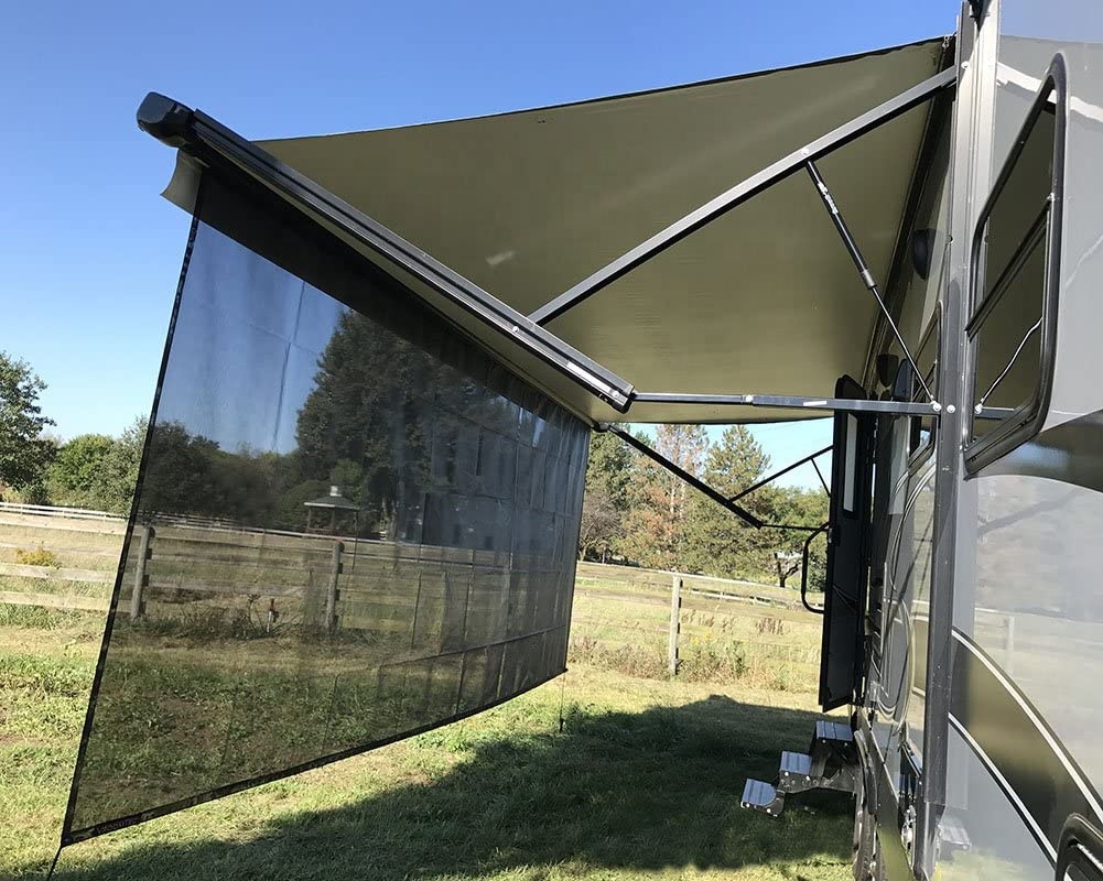 Camping - Black Mesh Sunshade UV Sun Blocker,Motorhome