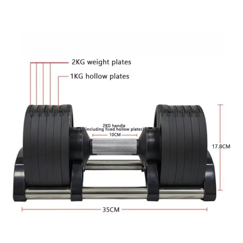 Gym Fitness Equipment 20kg 24k - Adjustable Dumbbell Pair 40Kg 评论和价格